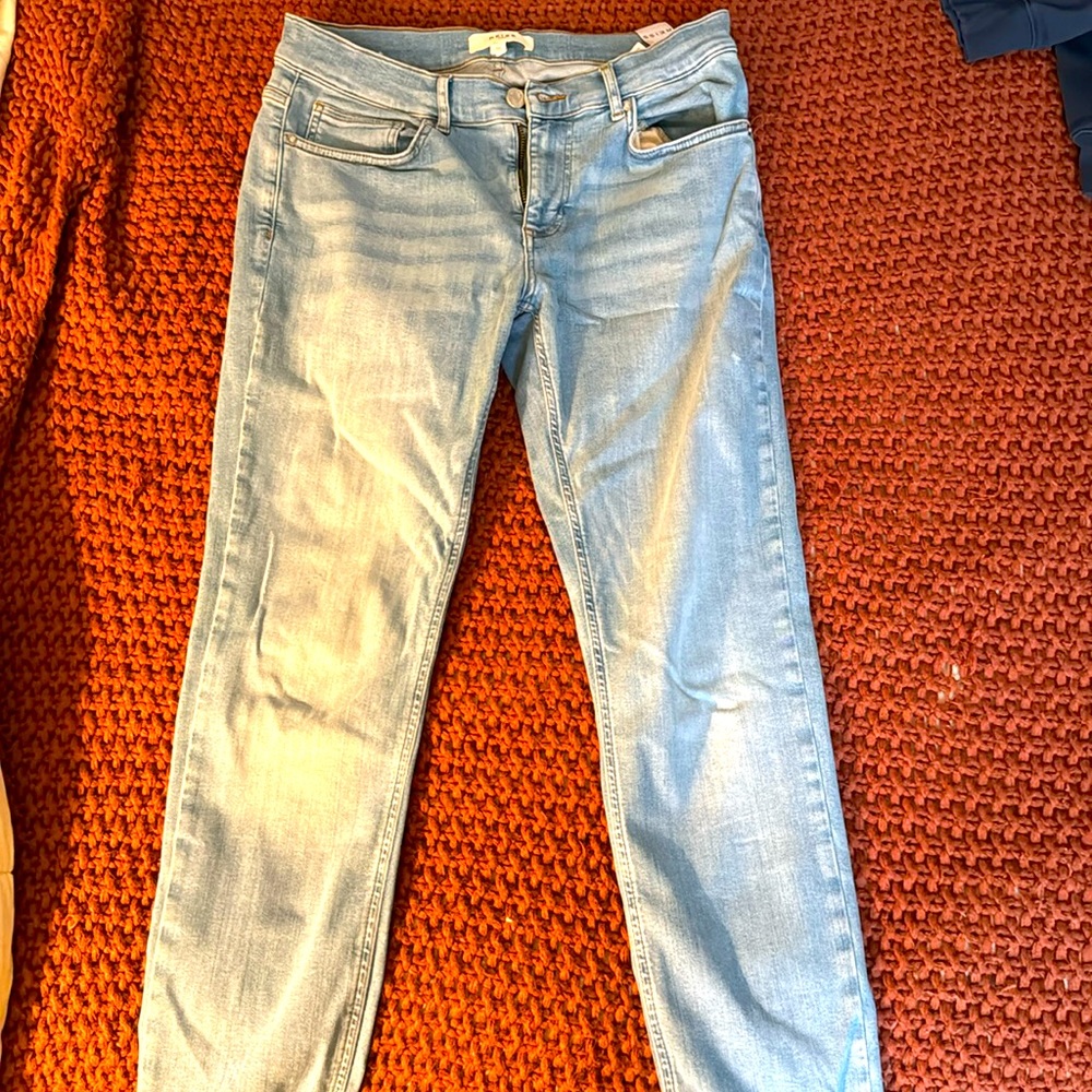 Reiss light blue jeans. 32” waist. 32” length